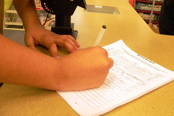 Two CVS stores in Tempe are now requiring alcohol buyers to sign a release stating that they are of age and releasing them from any liability associated with the alcohol purchased at the store. (Photo by Adrian Juarez)