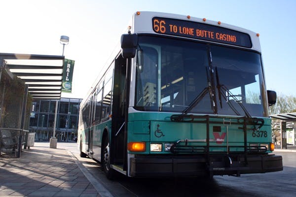 Tempe Metro employees announced they will be joining Phoenix in the bus strike, disrupting Orbit and Flash bus routes.  (Photo by Jessie Wardarski)