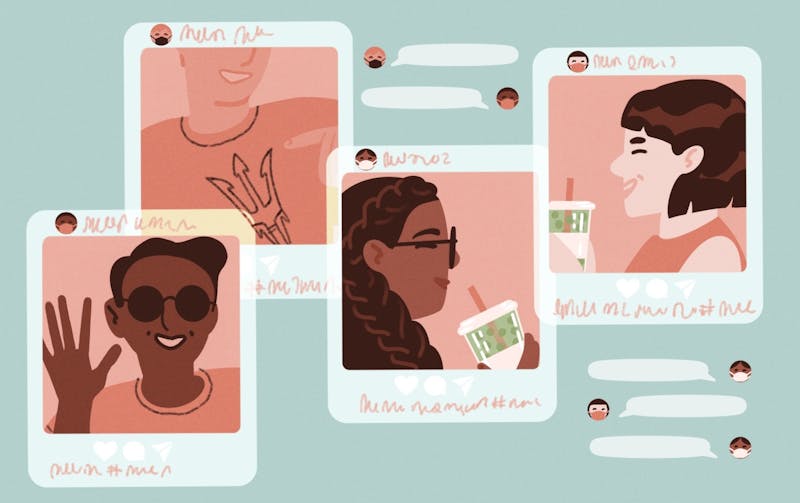 “There are a variety of digital resources ASU students can use to socialize with their classmates and join organizations or clubs.” Illustration published on Thursday, Sept. 3, 2020.