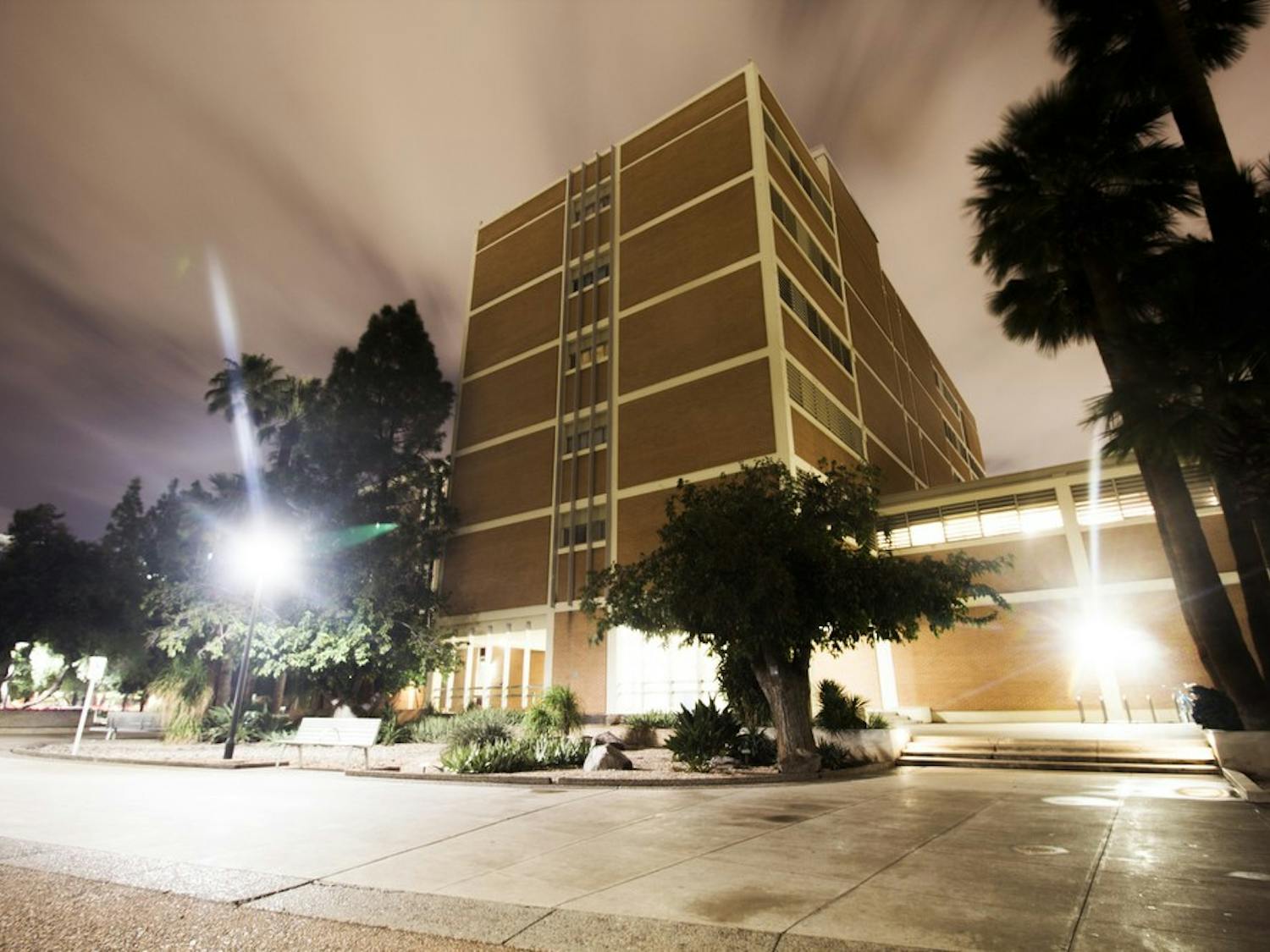 In this long-exposure photo, the Durham Language and Literature building is pictured on Wednesday, Nov 4, 2015, on the Tempe Campus.