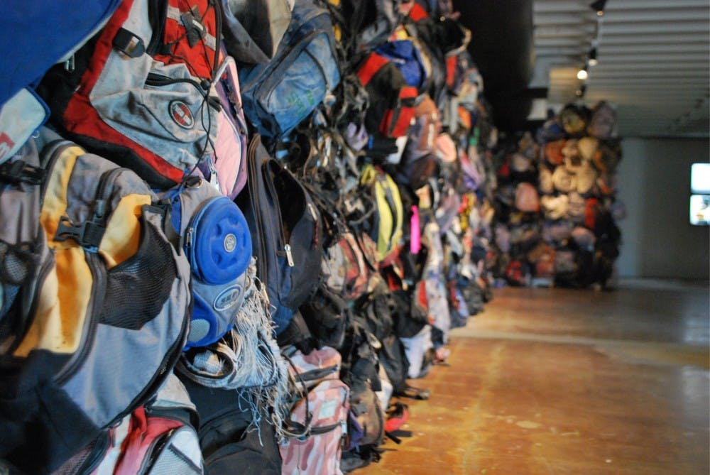 Installation by Richard Barnes and Amanda Krugliak at Combine Studios gallery.