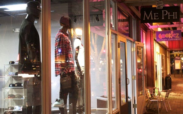 STYLIN' CLOTHES: Me Phi, a men and women's "street wear" boutique opened in January on Mill Avenue. (Photo by Scott Stuk)