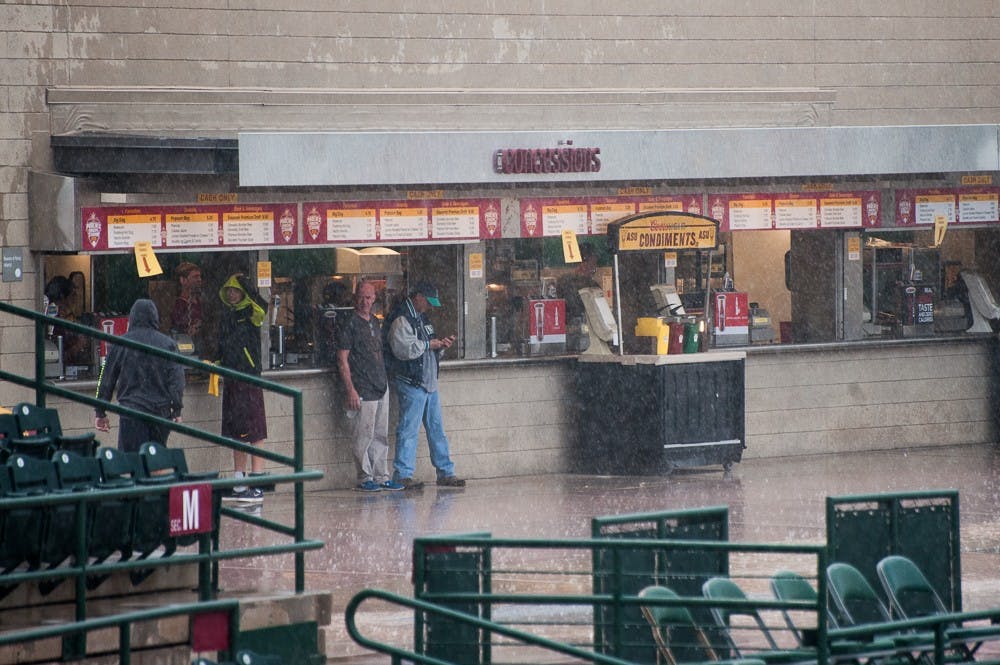 Photos: ASU baseball delayed by rain