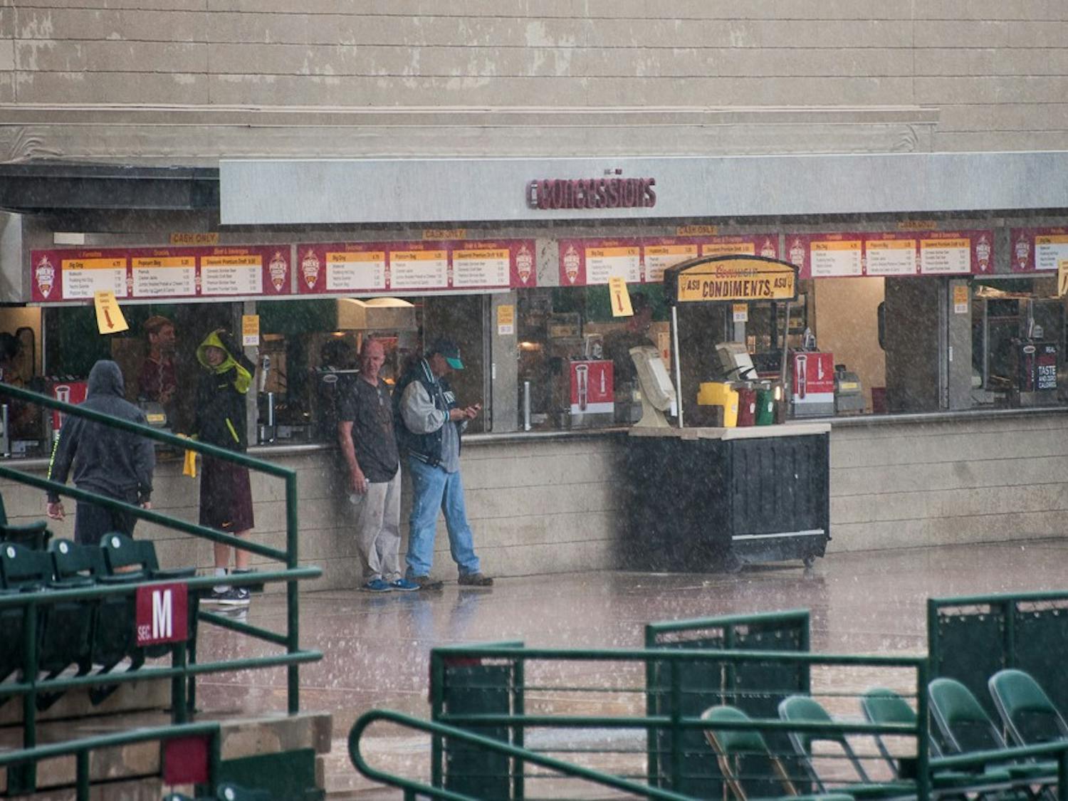 Photos: ASU baseball delayed by rain
