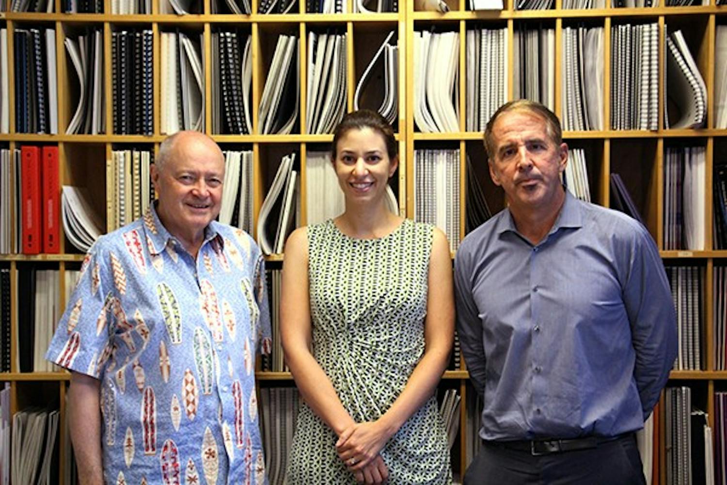 Morrison Institute's (left to right) Associate Director David Daugherty, Project Manager Andrea Whitsett, and Director Thom Reilly will help the institute host Arizona's first ever Citizens' Initiative Review, Sept. 18-21. The event will be held in the Arizona Convention Center, where citizens will focus on the Phoenix city government pension reform proposition. (Photo by Tynin Fries)