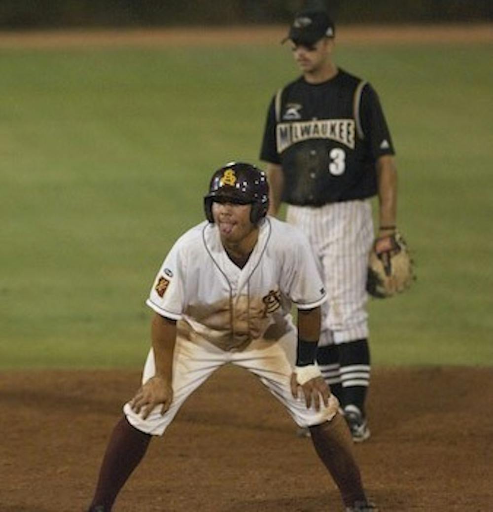 LEADING OFF: Riccio Torrez stole four bases in the first two games of the NCAA Tempe Regional. (Photo by Scott Stuk)