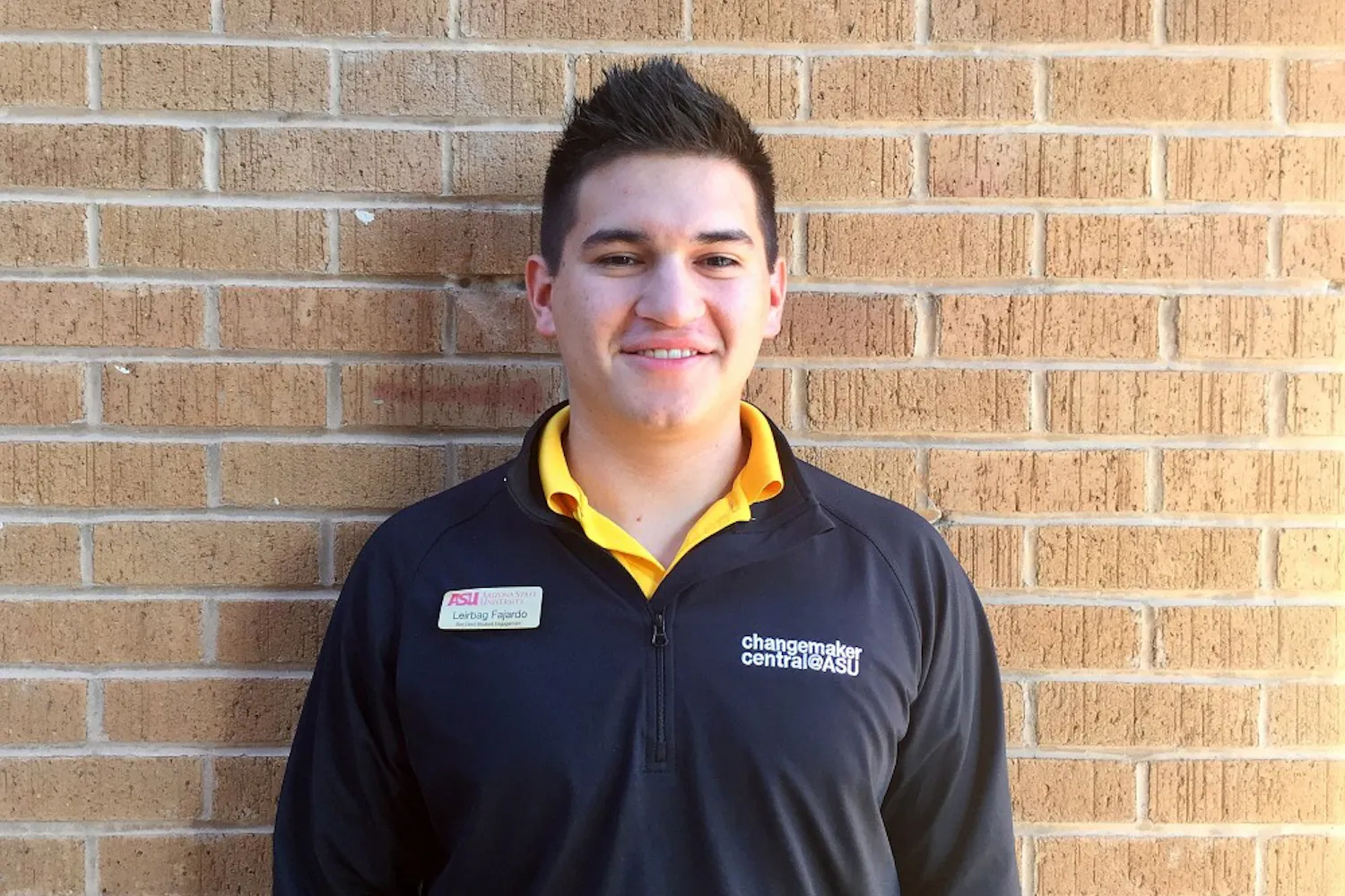 Software engineering junior and treasurer of Global Resolve, Leirbag Fajardo, stands in front of the Memorial Union on Friday, Nov. 4, 2016.