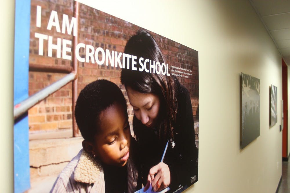 Named after the veteran news reporter, the Walter Cronkite School of Journalism and Mass Communication offers several programs to students in all areas of journalism, including a student-run radio station and sports bureau in Santa Monica, Calif.. (Photo by Katie Malles)