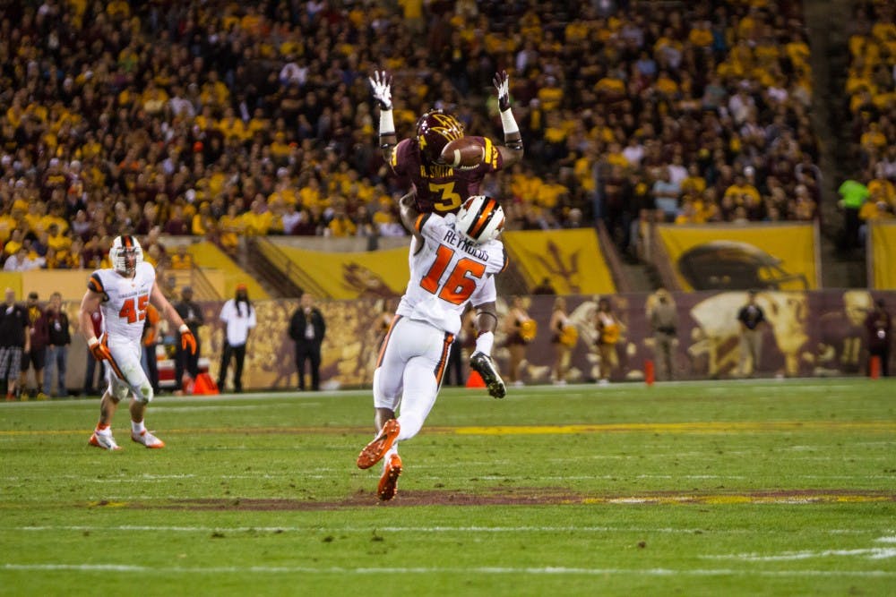 Sophomore wide receiver Richard Smith. (Photo by Vince Dwyer) 