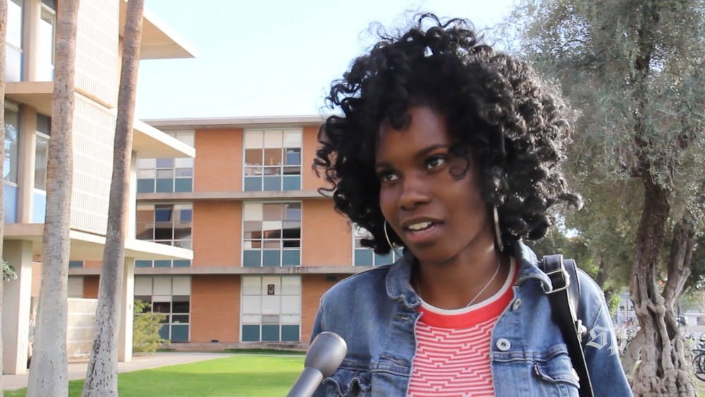 Kikelomo Olugboji discusses New Year's resolutions on the ASU Tempe campus on Tuesday, January&nbsp;17, 2017.