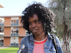 Kikelomo Olugboji discusses New Year's resolutions on the ASU Tempe campus on Tuesday, January&nbsp;17, 2017.