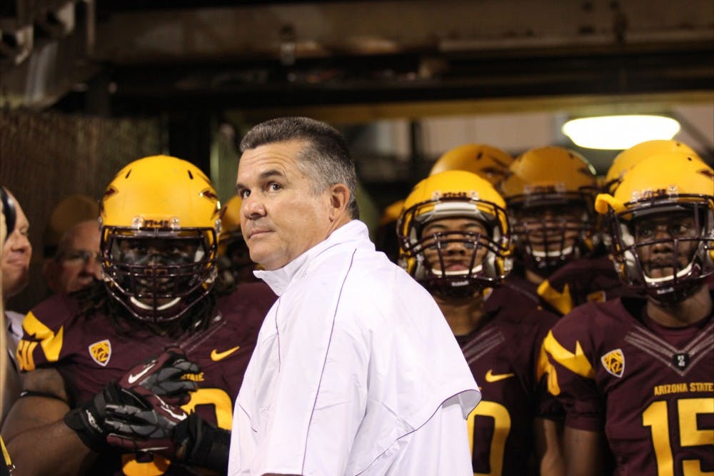 Todd Graham's defense will need to create turnovers and limit big plays to defeat No. 11 UCLA Thursday. (Photo by Kyle Newman) 
