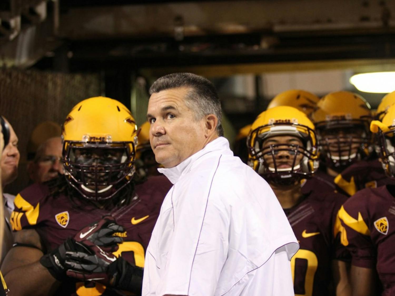 Todd Graham's defense will need to create turnovers and limit big plays to defeat No. 11 UCLA Thursday. (Photo by Kyle Newman) 