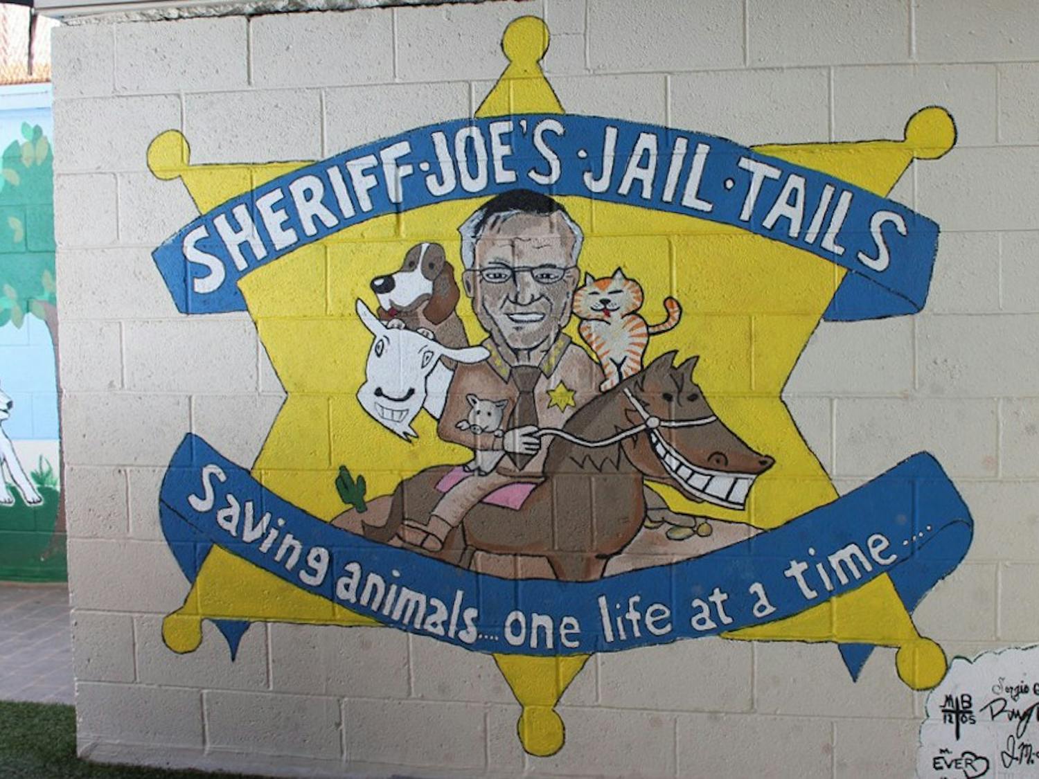 A mural outside of Sheriff Joe Arpaio's animal shelter, MASH, pictured on Thursday, March 31, 2016.