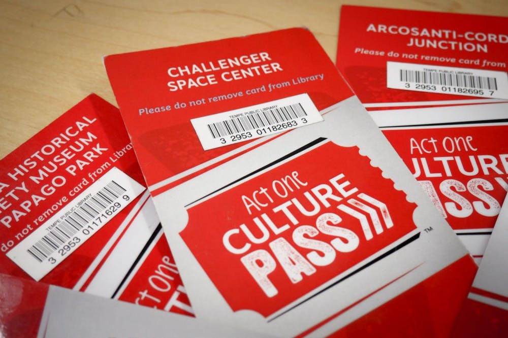 Culture passes, pictured on Thursday, March 24, 2016, are available at ASU and local libraries and provide opportunities to experience local attractions completely free to library card holders and ASU students. 