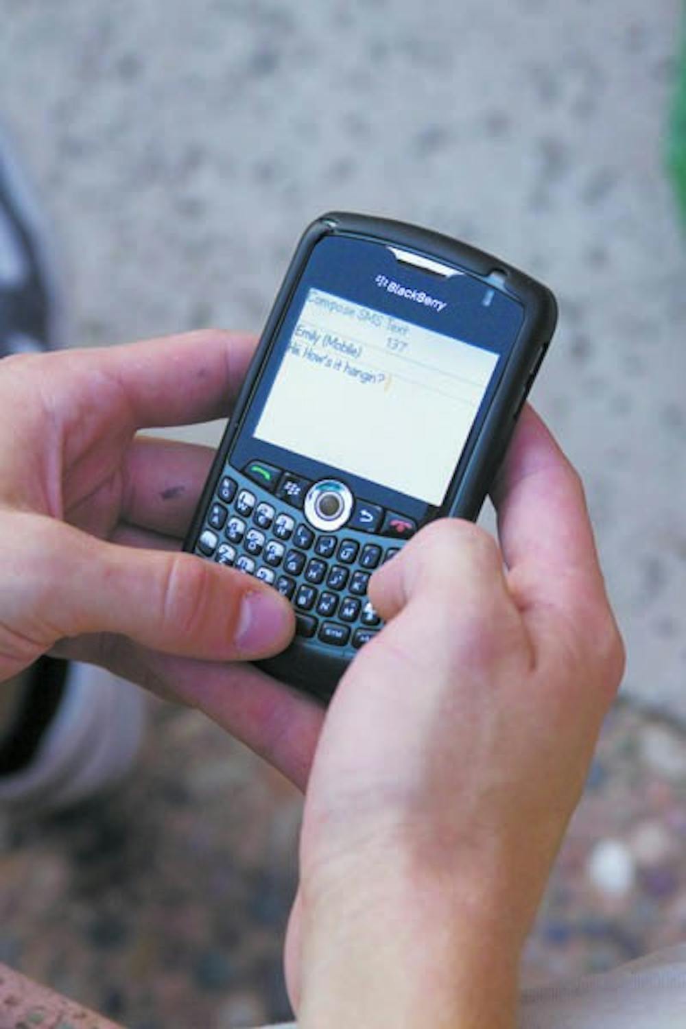 EMERGENCY: Police are considering using text messaging as a new way to alert authorities of a problem. (Photo by Annie Wechter)