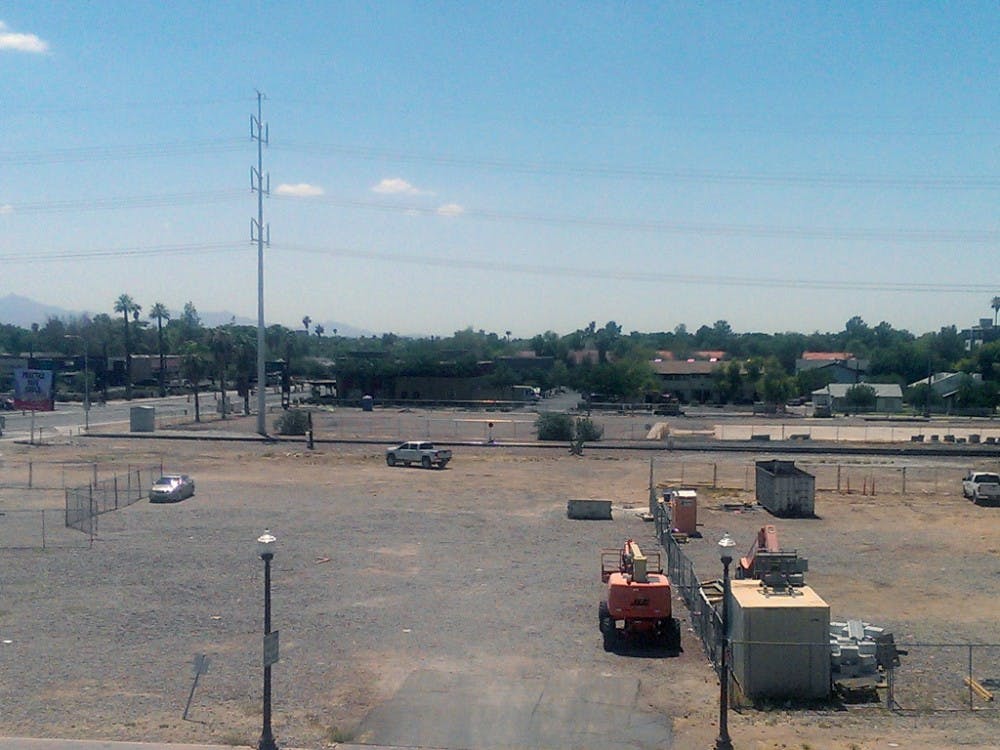 The current empty lot on the northwest corner of&nbsp;Ash Avenue and University Drive where The Local is planned for 2018.&nbsp;