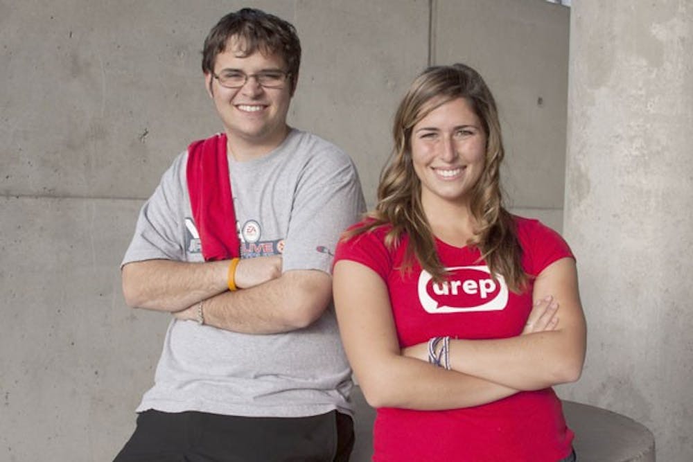 REPRESENT: Annie Wechter and Ben Levy are ASU UREPs (University Representatives) interning with Brand Adoption this semester. They work to bring students together with local businesses in order to increase brand awareness through word-of-mouth and social media campaigns. (Photo courtesy of Brand Adoption)