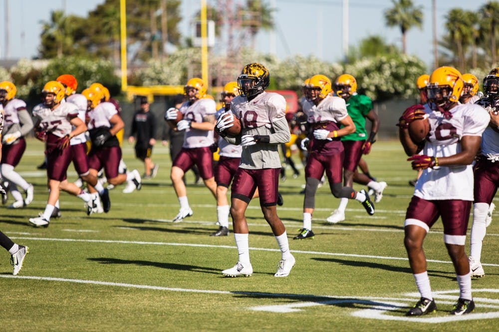 James Johnson-football practice