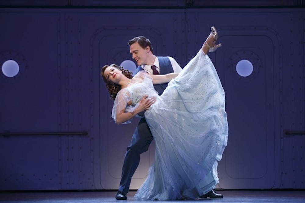 Alex Finke and Erich Bergen perform a dance number in Roundabout Theatre Company's "Anything Goes." (Photo Courtesy of Joan Marcus)