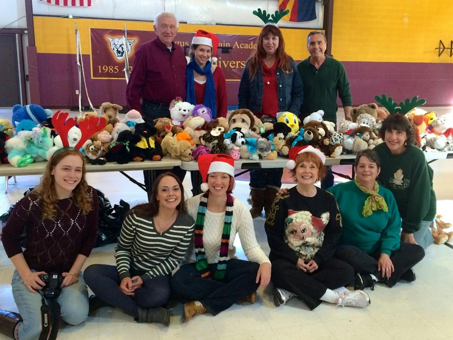 Gina's Team Christmas hosts a teddy bear picnic that at Mingus Mountain Academy.