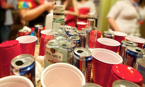 A group of ASU students party over spring break. ASU was recently ranked the No. 3 party school in the country by Playboy magazine in their annual Top 10 Party Schools in America list in 2011.  (Photo by Michael Arellano)