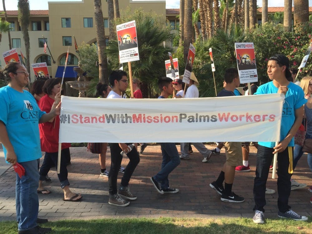 The workers and a local union organization, Local 631, collaborated to ask the hotel’s management for the employees’ right to proper treatment at work.
