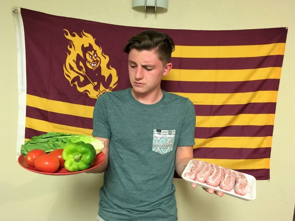 Student decides diet. 