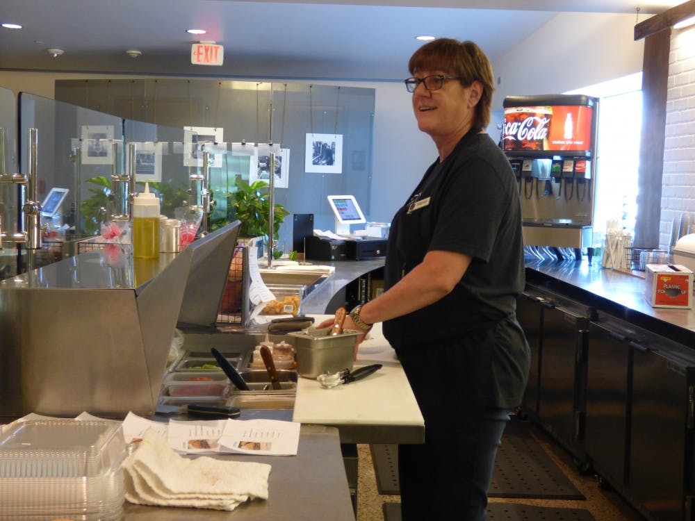 Beneficial Beans manager Mandy Tomasello interacts with customers on Monday, March 13, 2017. The cafe is located in&nbsp;Burton Barr Central Library in Downtown Phoenix, Arizona.