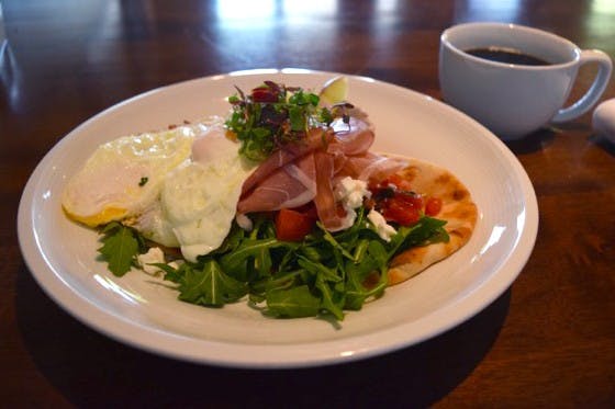 A breakfast naan bread dish from pictured at Duza's Kitchen in Phoenix. 