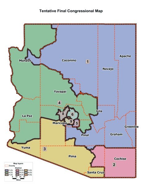 Arizona Congressional Districts Map