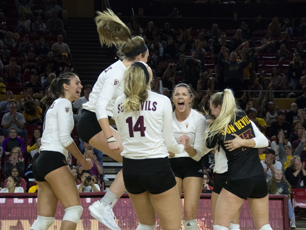 ASU Volleyball Goes The Distance, Fights Back To Win Season Finale Over ...