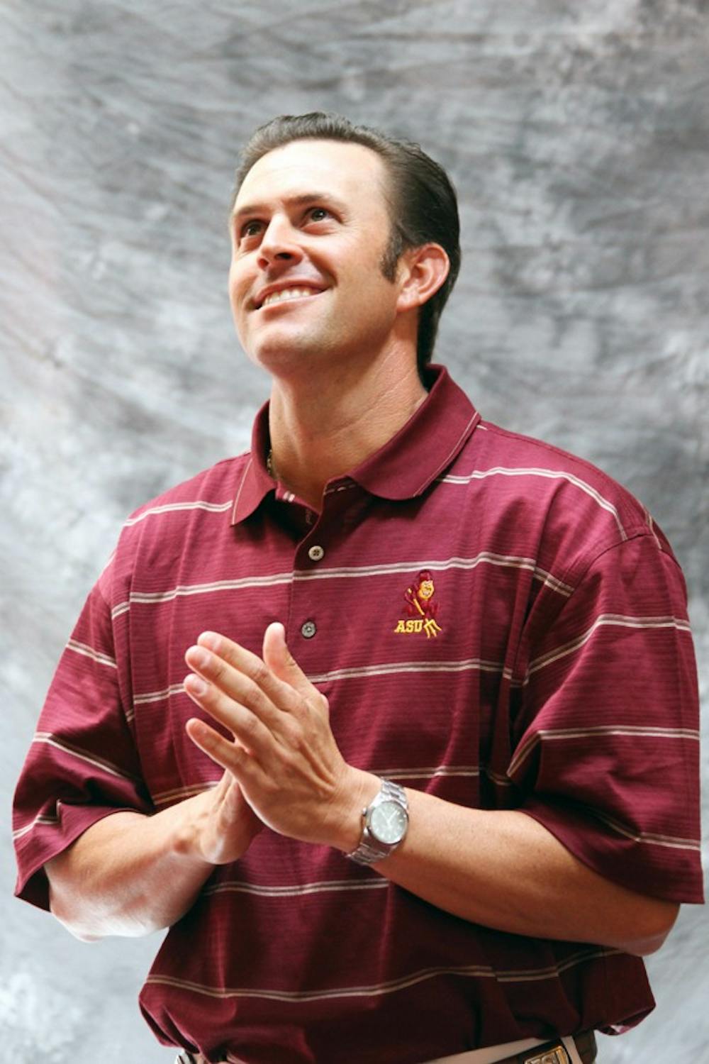 Tim Mickelson poses in a photo shoot on July 20, 2011. Mickelson is confident his upcoming recruiting class will help the ASU golf program gain national prominence. (Photo by Lisa Bartoli)