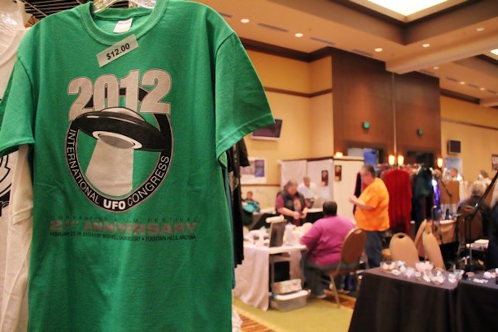 The 21st annual UFO conference, a weeklong event hosted by the International UFO Congress at Radisson Fort McDowell Resort and Casino, featured film screenings, guest speakers and exhibitions about UFOs. (Photo by Diana Lustig)