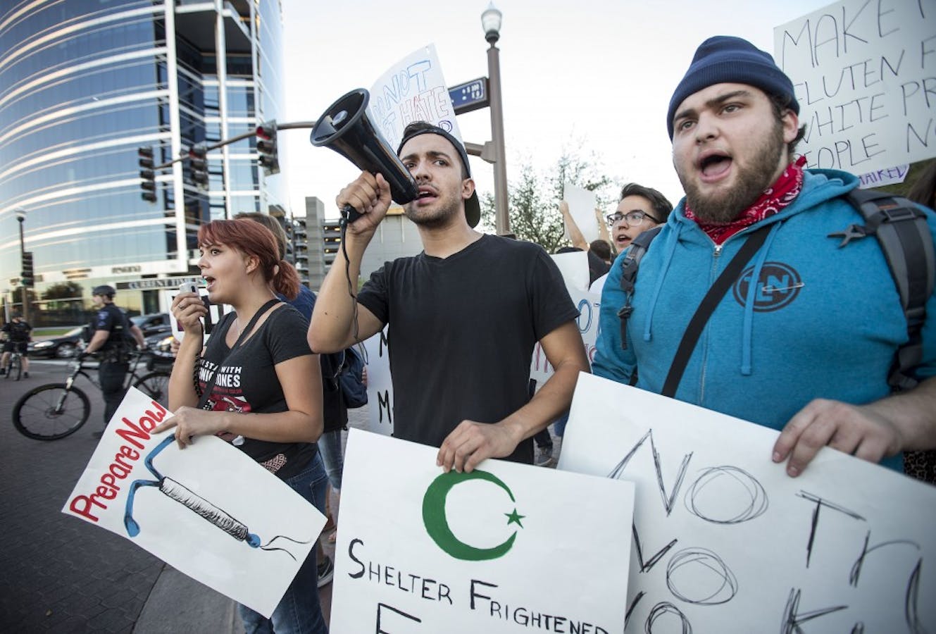 Photo Gallery Election protestors march on Tempe campus The Arizona State Press