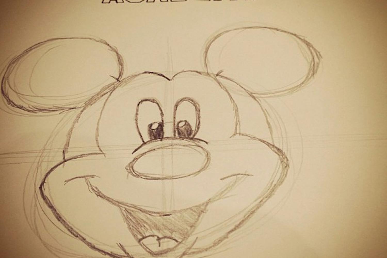 A drawing by Tom Black. At the animation studio in Disney’s California Adventure (in Disneyland Resort) you can learn how to draw Disney characters! Photo courtesy Tom Black