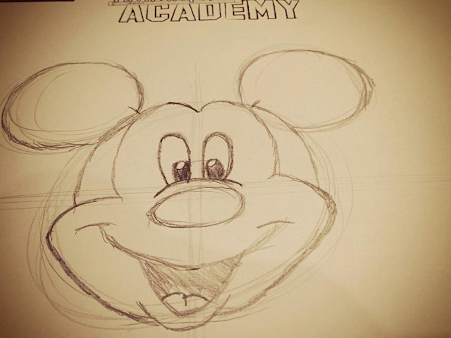 A drawing by Tom Black. At the animation studio in Disney’s California Adventure (in Disneyland Resort) you can learn how to draw Disney characters! Photo courtesy Tom Black