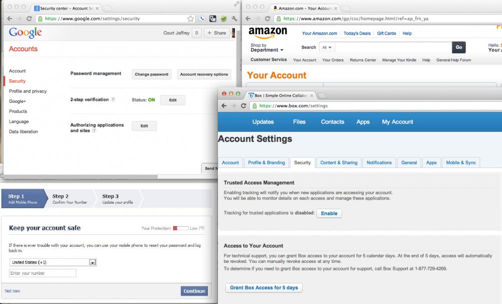 Many websites have created safety features to prevent hacking. Photo by Courtland Jeffrey.