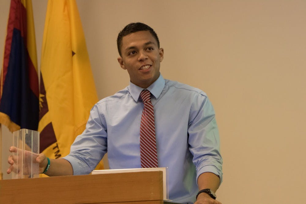 USG Meeting Haney on Podium