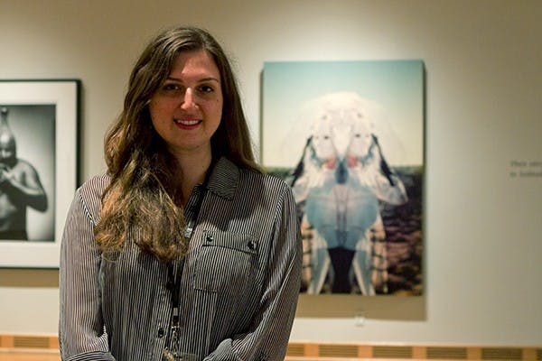 Brittany Corales, curator for the exhibition "In Solitude, Where We Are Least Alone" at the ASU Museum on Aug. 20. 