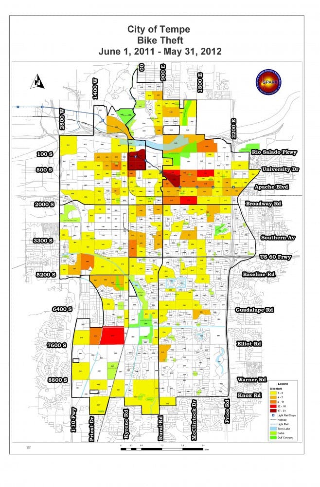 Tempe Bike Theft Statistics