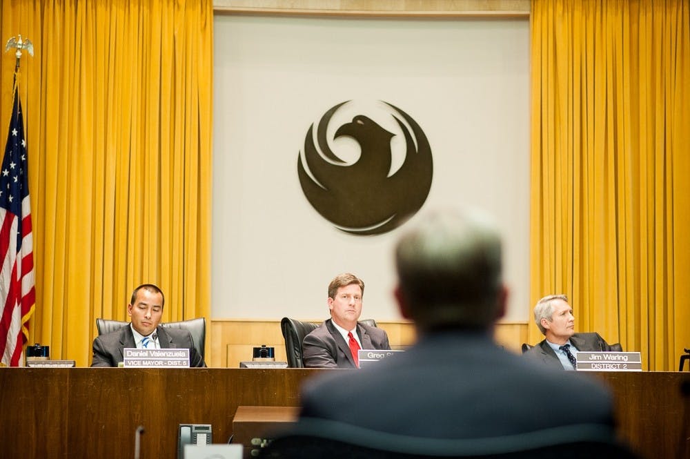 A Phoenix city council meeting held&nbsp;on Tuesday, May 19, 2015, at a Phoenix City Hall.&nbsp;