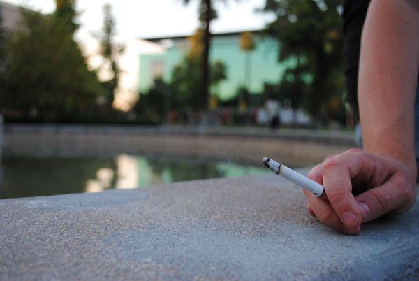 The University Senate approved a motion on Monday to ban tobacco on campus beginning in fall 2013.  (Photo by Jenn Allen)