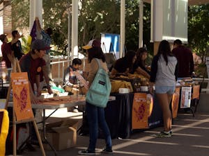 Native American student organizations run the Native American Heritage Month Kick Off event on Nov. 2, 2015, outside the Memorial Union in Tempe.