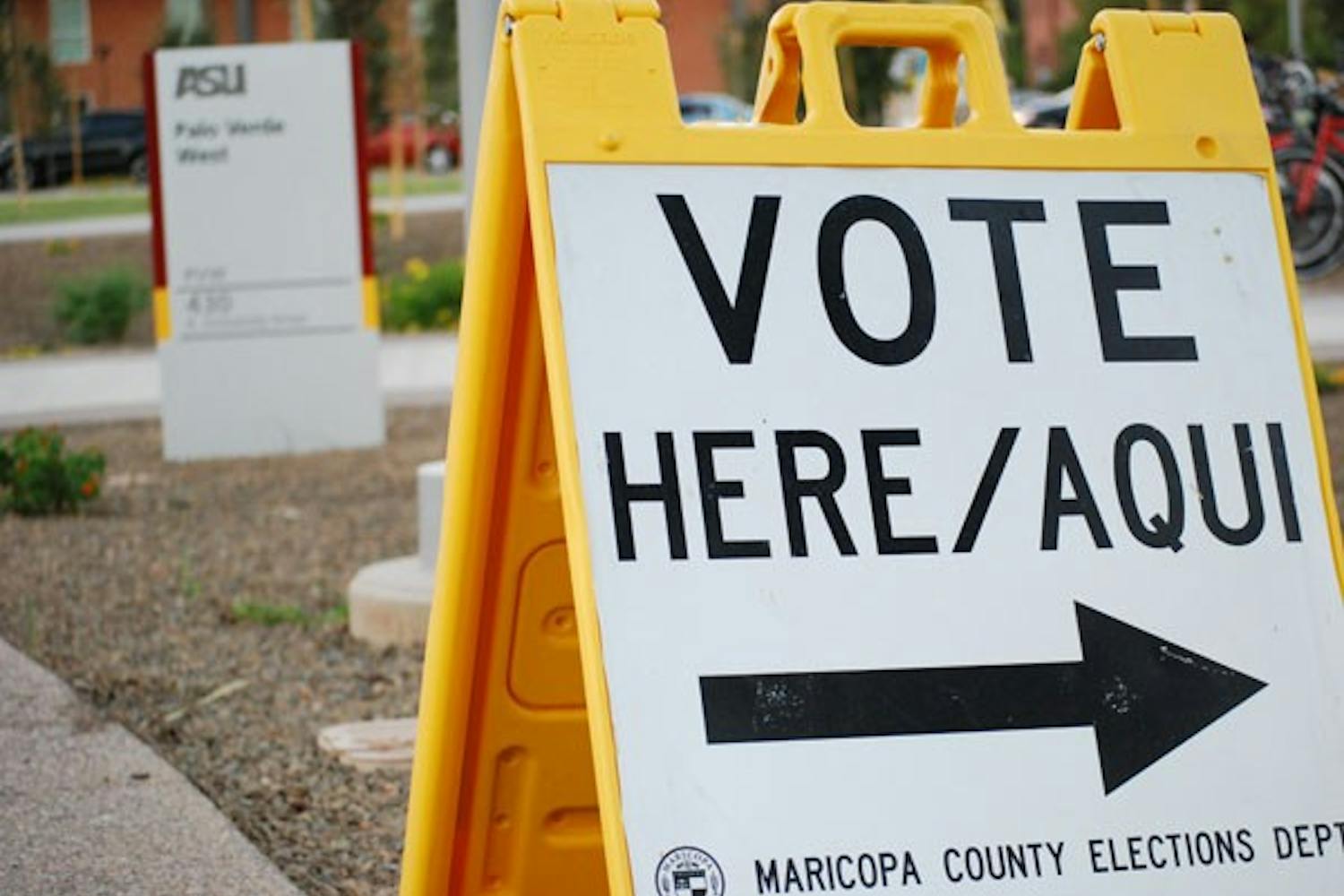 Maricopa County  provided an early voting station at the Palo Verde West dorms. (Photo by Murphy Bannerman)