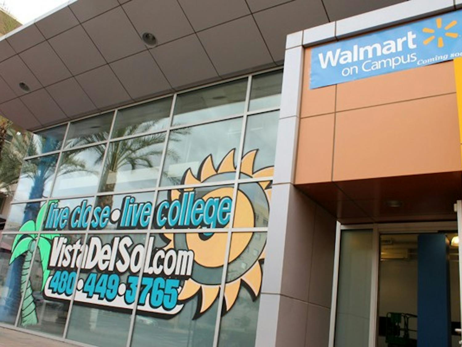 Wal-Mart is opening in the retail section of Vista Del Sol. The story plans on providing convenient shopping for ASU students. (Photo by Laura Davis)
