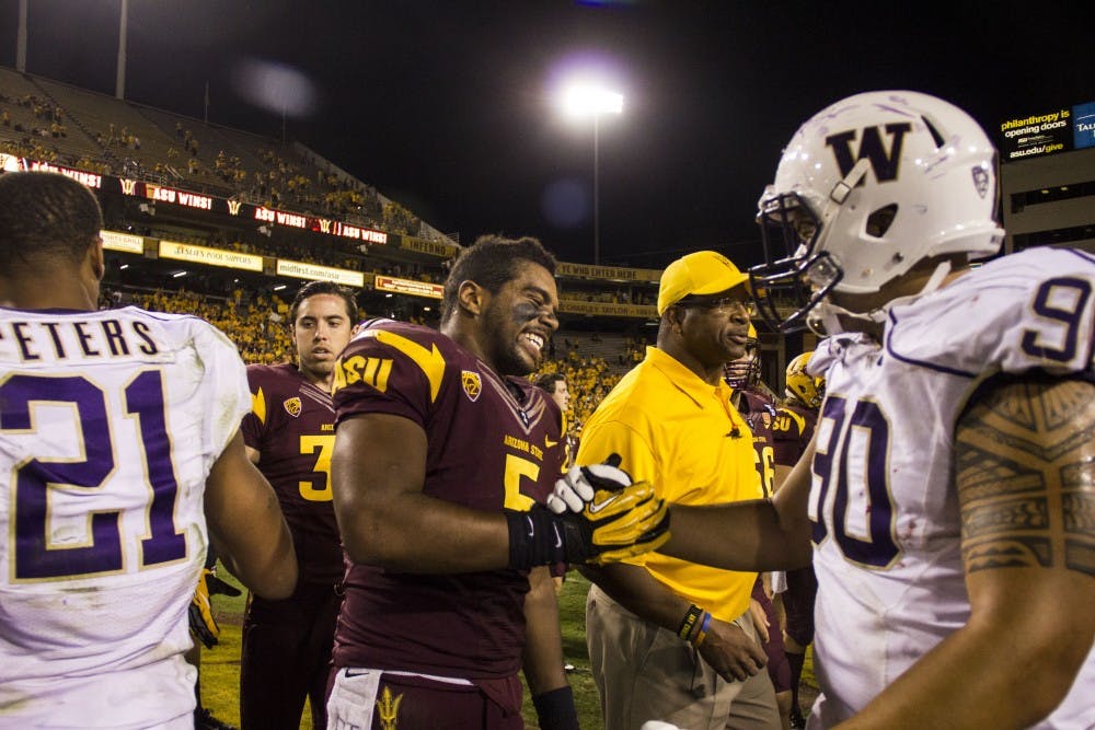 Senior linebacker Chris Young led the Sun Devils in tackles last season and played a key role in ASU’s victory against No. 14 UCLA on Nov. 23. (Photo by Vince Dwyer)