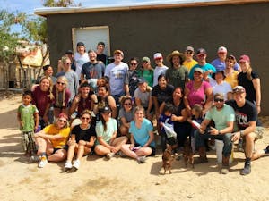 Young Life students who participated in the Mexico Housebuilding trip from Feb. 24 to Feb. 26, 2017 pose for a picture in Rocky Point, Mexico.