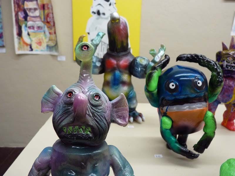 The process for creating the vynil pieces often involves a fall-through, but mostly, it is about the development of another life form.
Photo by Harmony Huskinson