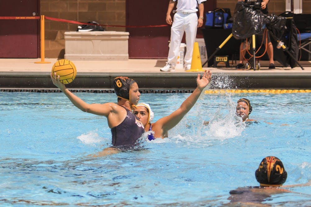 ASU sophomore Izabella Chiappini goes for goal in the match agai